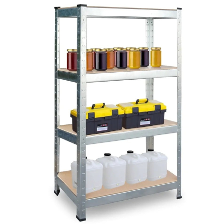 Rafturi metalice rezistente pentru depozitare, 135-175 kg/poliță – Organizare spațiu [2]