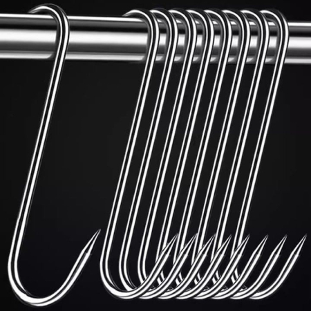 Set 10 Cârlige S din Oțel Inoxidabil pentru Suspendat Carnea, Rezistente, Regim En-Gros [5]