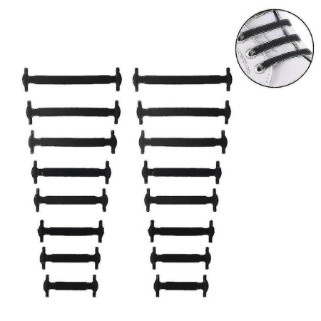 Set 16 șireturi elastice universale din silicon pentru încălțăminte, fără legare, en-gros [1]