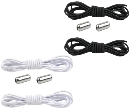 Produse en-gros pentru revânzare - Set 2 șireturi elastice cu sistem de prindere, capsulă metalică – reglabile și rezistente, en-gros