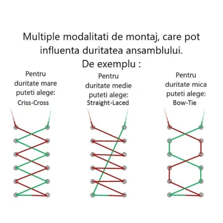 Set 2 șireturi elastice cu sistem de prindere, capsulă metalică – reglabile și rezistente, en-gros [6]