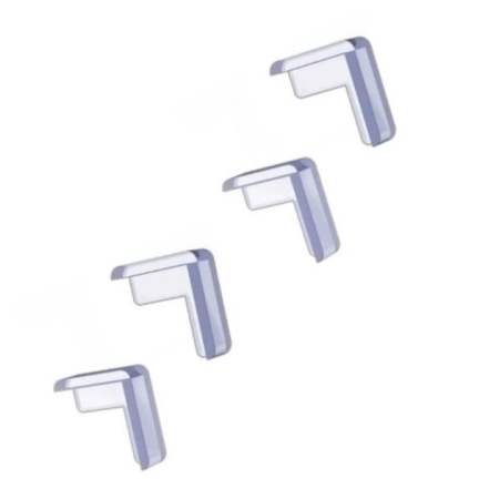 Set 4 protecții colțuri universale din silicon, rotunde, transparente – siguranță copii pentru mese, paturi și dulapuri, en-gros [1]