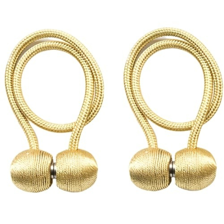 Produse și accesorii pentru casă - Set prindere perdele și draperii, 2 magneți decorativi tip șnur, lungime 44 cm – En-gros