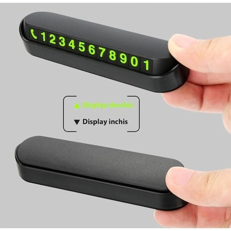 Suport afișare număr telefon auto, cu prindere adezivă pe bord sau parbriz [5]