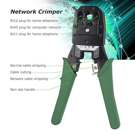 Trusă scule rețea LAN cu tester, clește dezizolat și sertizat, husă depozitare [9]