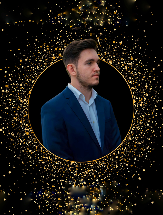 Tablou personalizat cerc auriu DoggoCraft [2]