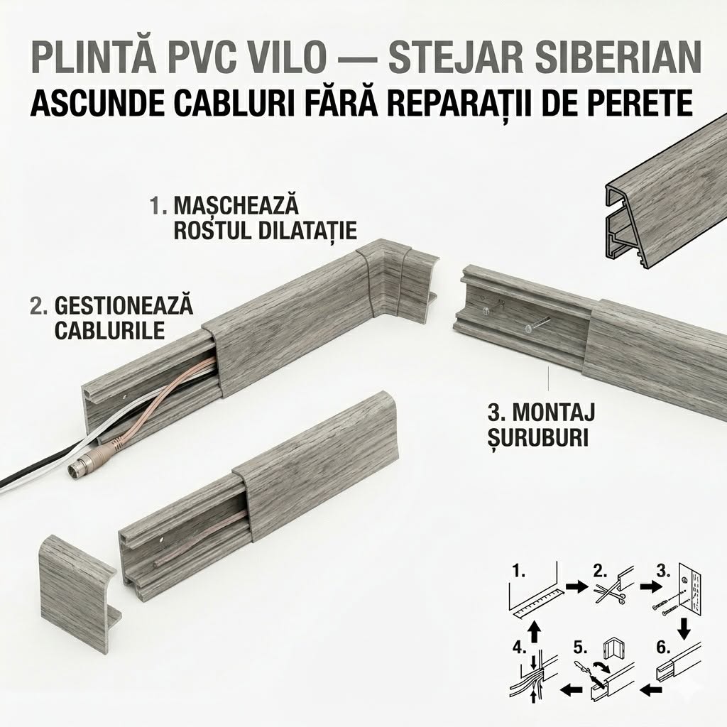 Plinte PVC vs. MDF: care e mai potrivită pentru casa ta?