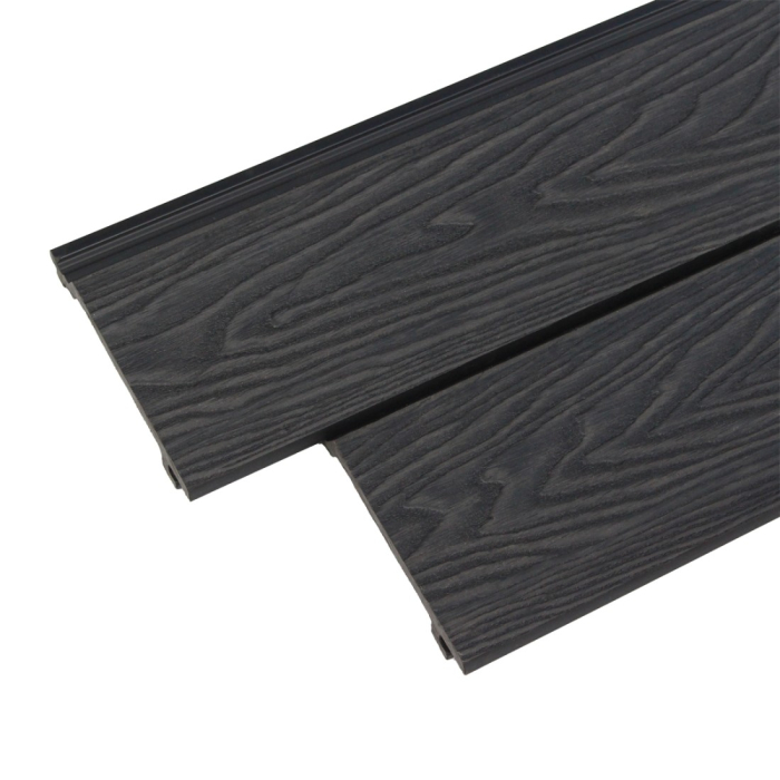 Lambriu riflaj WPC, pentru exterior, montaj rapid, rezistenta ridicata, Naimeed D7497, 2800 x 148 x 21 mm, Stejar gri [3]