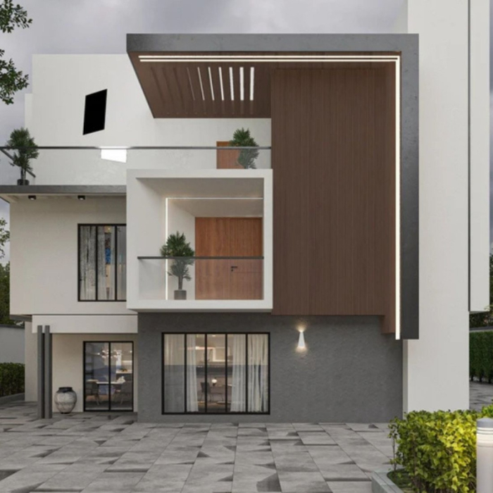 Lambriu riflaj WPC, reliefat, pentru exterior, montaj rapid, rezistenta ridicata, Naimeed D7494, 2800 x 220 x 26 mm, Stejar gri [5]