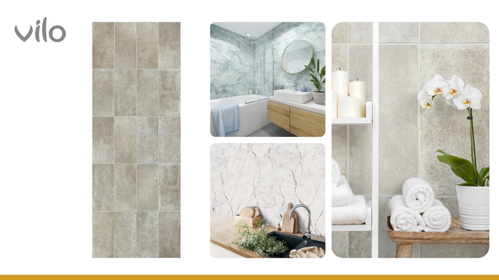 Lambriu PVC Vilo Motivo, Marmură Bej Miere [4]