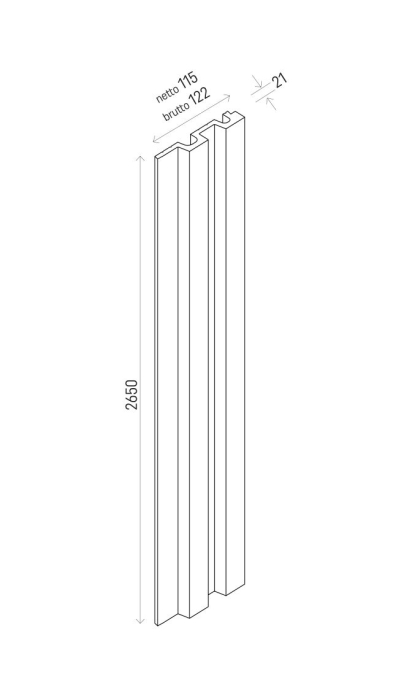 Panou Riflaj Decorativ Interior VOX LINERIO L-LINE [3]