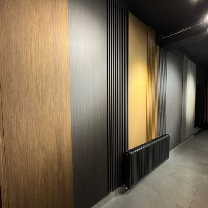 Panou decorativ riflaj WPC, Naimeed D7555, sistem de imbinare straight, aspect rafinat si montaj usor, 260x61.1x0.9cm, gri [7]