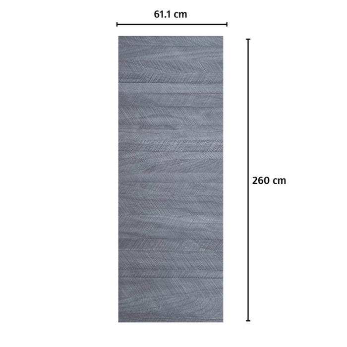 Panou decorativ riflaj WPC, Naimeed D7555, sistem de imbinare straight, aspect rafinat si montaj usor, 260x61.1x0.9cm, gri [2]