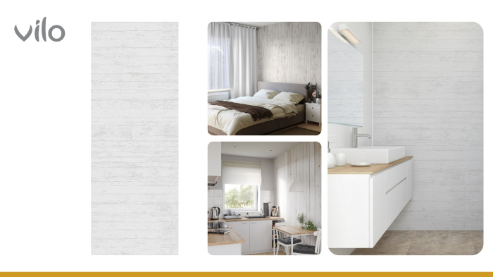 Lambriu PVC Vilo Motivo, Lemn Albit [2]