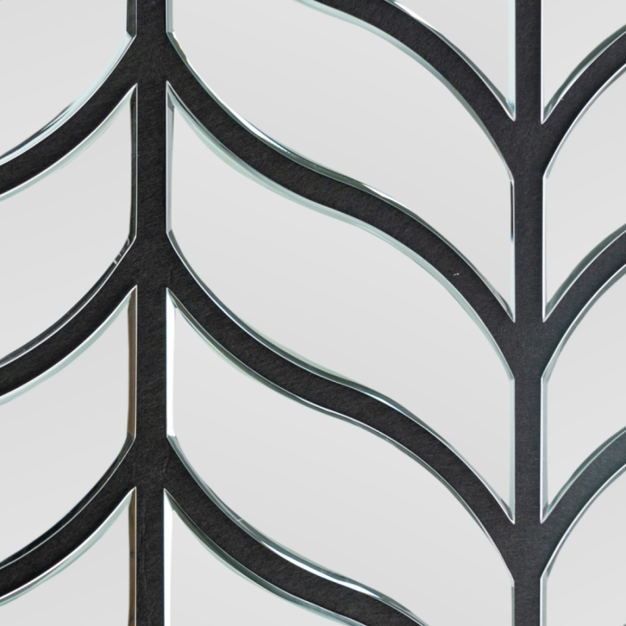 Panou riflaj acustic decorativ, Oglinda si pasla, Naimeed D6777, 90x80x1.2cm, Gri [2]