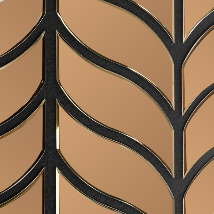 Panou riflaj acustic decorativ, Oglinda si pasla, Naimeed D6778, 90x80x1.2cm, Maro [2]