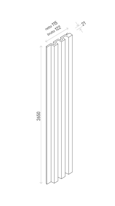 Panou Riflaj Decorativ Interior VOX LINERIO M-PLUS LINE [3]