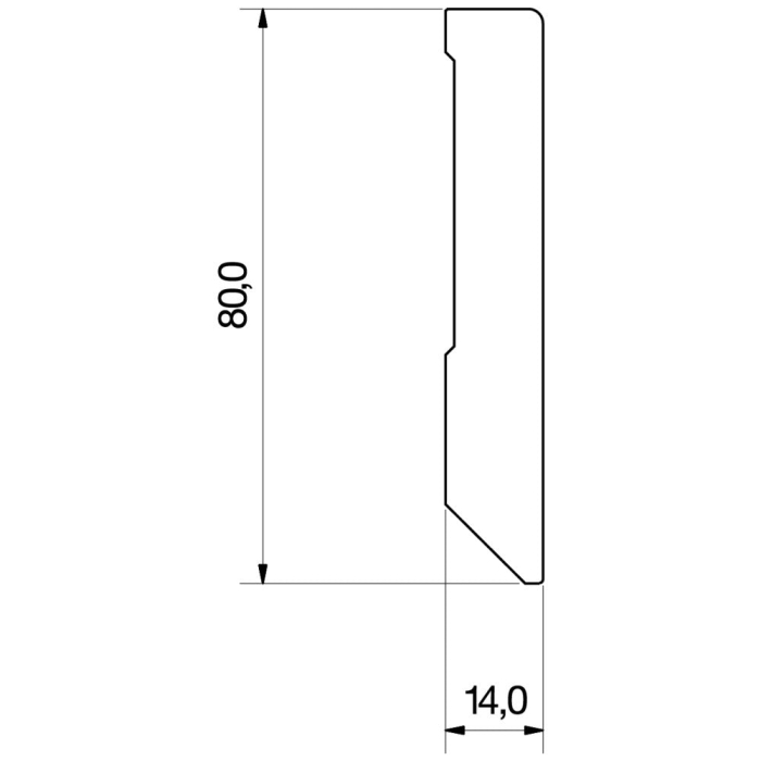 Plinta Egger MDF 8 cm - CUBIC - Stejar Baronia gri [2]