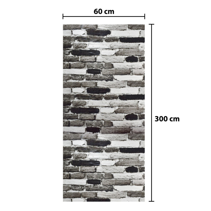 Rola panou autoadeziv, Naimeed D5683, design modern, 2mm grosime, 60x300cm, Alb/Negru [3]