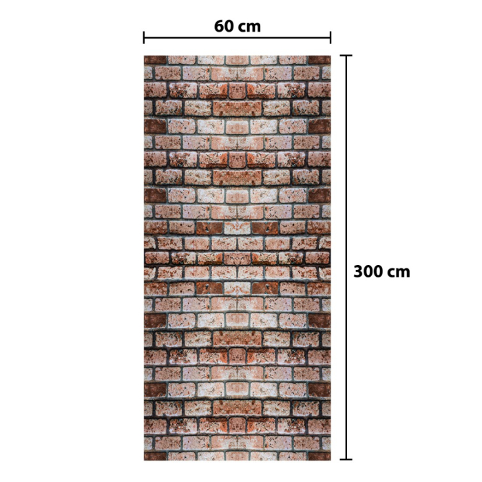 Rola panou autoadeziv, Naimeed D5692, design modern, 2mm grosime, 60x300cm, Caramida [3]