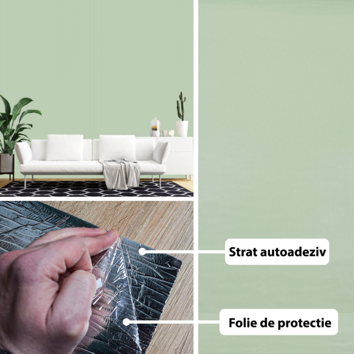 Rola panou autoadeziv, Naimeed D5709, design modern, 2mm grosime, 60x300cm, Turcoaz [2]