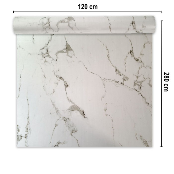 Rola panou autoadeziv, Naimeed D7365, design modern, 2.5mm grosime, 120x280cm, Alb [2]
