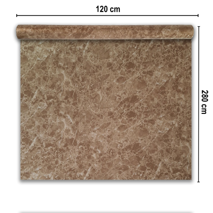 Rola panou autoadeziv, Naimeed D7379, design modern, 2.5mm grosime, 120x280cm, Maro [2]
