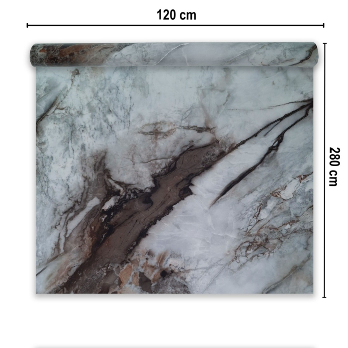 Rola panou autoadeziv, Naimeed D7393, design modern, 2.5mm grosime, 120x280cm, Maro [2]