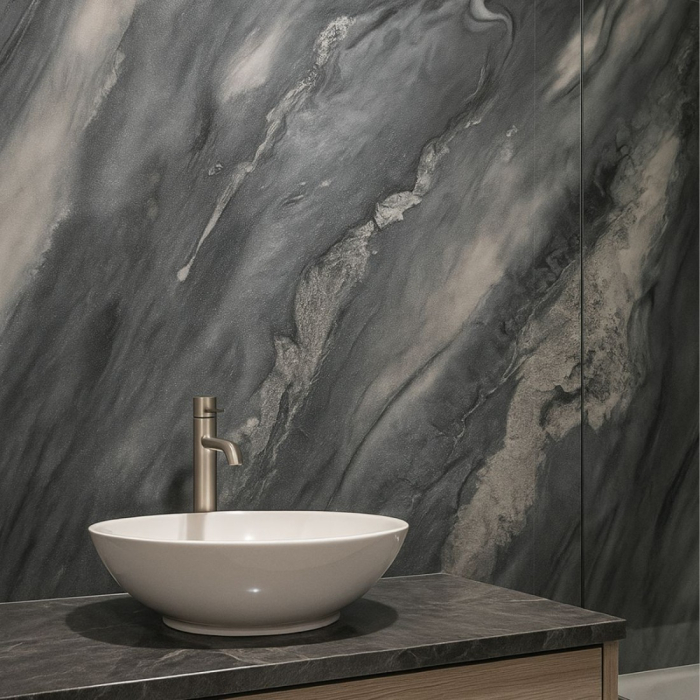 Rola panou autoadeziv, Naimeed D7394, design modern, 2.5mm grosime, 120x280cm, Gri albastrui [3]