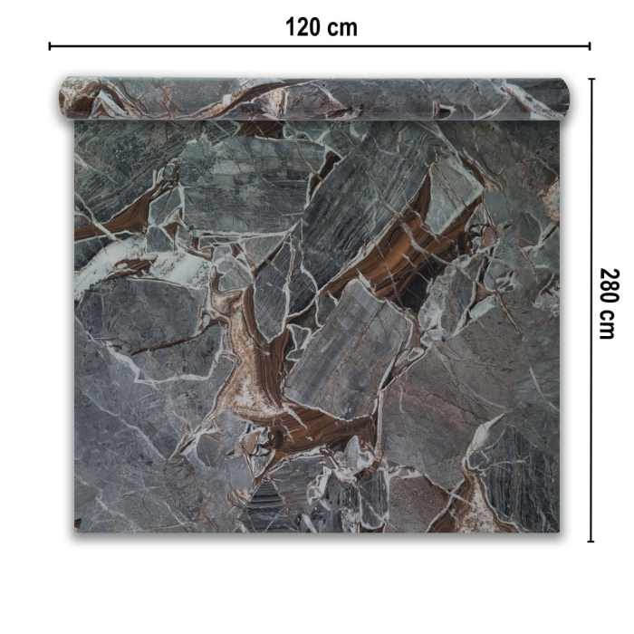 Rola panou autoadeziv, Naimeed D7399, design modern, 2.5mm grosime, 120x280cm, Multicolor [2]