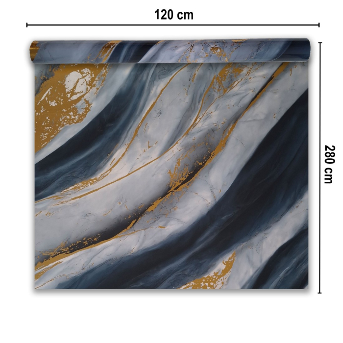 Rola panou autoadeziv, PET premium, cu pelicula protectoare, Naimeed D7406, design modern, 2.5mm grosime, 120x280cm, Multicolor [2]