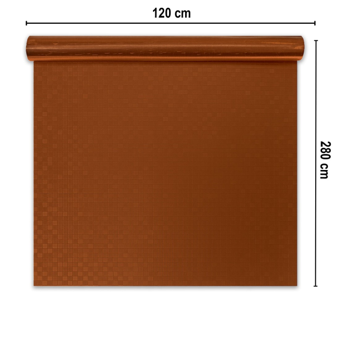 Rola panou autoadeziv, PET premium, Naimeed D7423, design 3D cu model in relief, 2.5mm grosime, 120x280cm, Bronz [2]