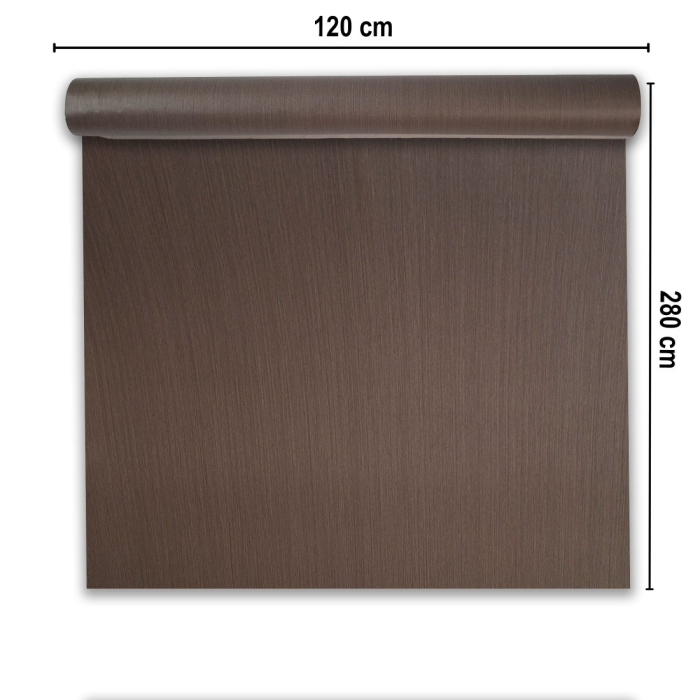 Rola panou autoadeziv, PVC premium, Naimeed D7410, textura usor in relief, cu aspect lemnos, 2.5mm grosime, 120x280cm, Maro [2]
