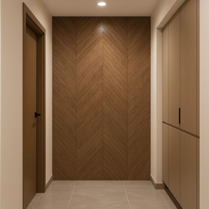 Rola panou autoadeziv, PVC premium, Naimeed D7412, textura usor in relief, cu aspect lemnos, 2.5mm grosime, 120x280cm, Maro [3]