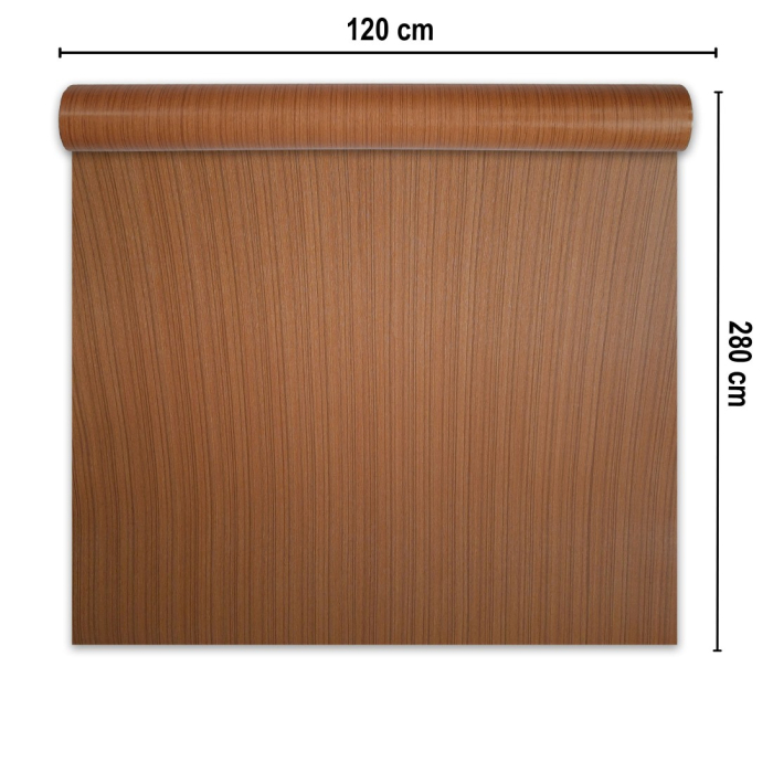 Rola panou autoadeziv, PVC premium, Naimeed D7422, textura usor in relief, cu aspect lemnos, 2.5mm grosime, 120x280cm, Maro [2]