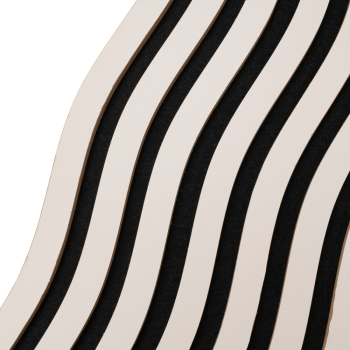 Set 3 Panouri riflaj acustic decorativ, MDF si pasla, Naimeed D6247, 240x30x1.8cm, Gri [3]