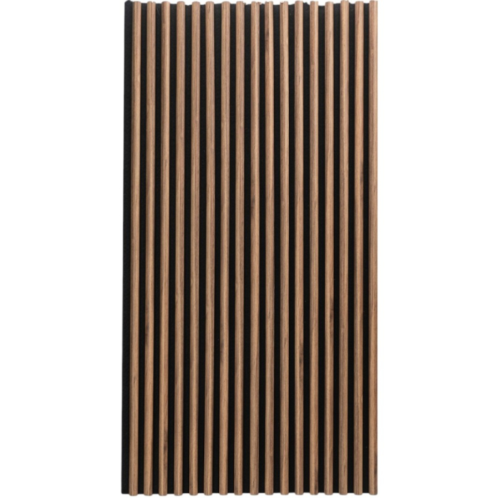 Set 4 Panouri riflaje acustice decorative, MDF si pasla, Naimeed D6781, 240x60x2.1cm, Stejar inchis [2]