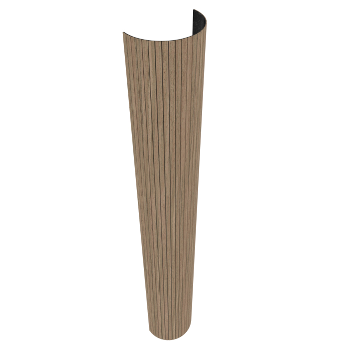 Set de 4 riflaje acustice flexibile nuc montate pe peretele unei săli de ședințe [9]