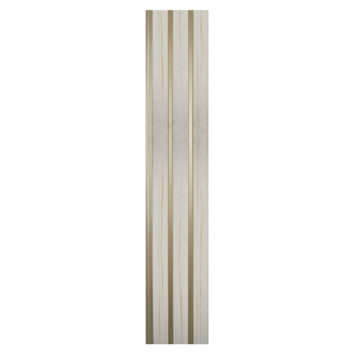 Set 5 panouri decorative, riflaj, polimer rigid, Naimeed D5479, 270x12x1cm, Alb/Auriu [2]