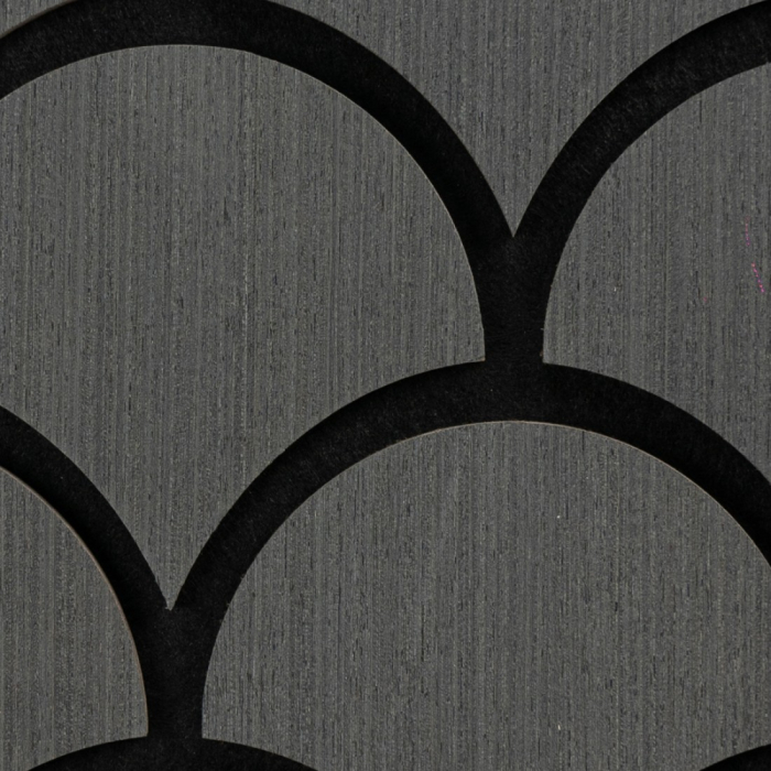 Set 5 Panouri riflaje acustice decorative, HDF si pasla, Naimeed D6762, 60x40x1.8cm, Gri [4]