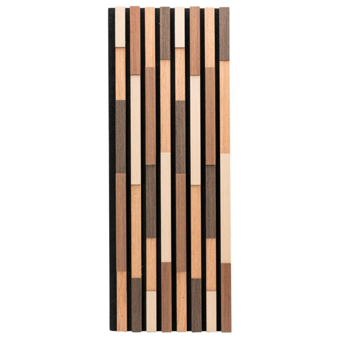 Set 5 Panouri riflaje acustice decorative, HDF si pasla, Naimeed D6779, 80x30x1.8cm, Multicolor [2]