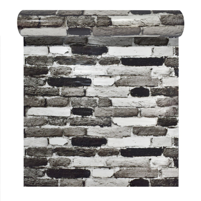 Set 5 Panouri riflaje acustice decorative, MDF si pasla, Naimeed D6769, 60x60x1.8cm, Stejar inchis [8]