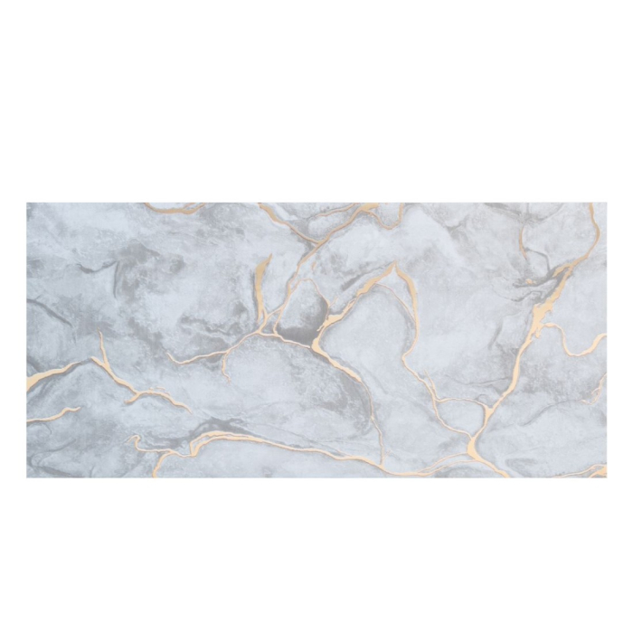 Set 6 panouri decorative autoadezive cu folie de aluminiu, efect marmura,  suprafata acoperita 1.08 m², Naimeed D7106, 60x30 cm, Gri [2]