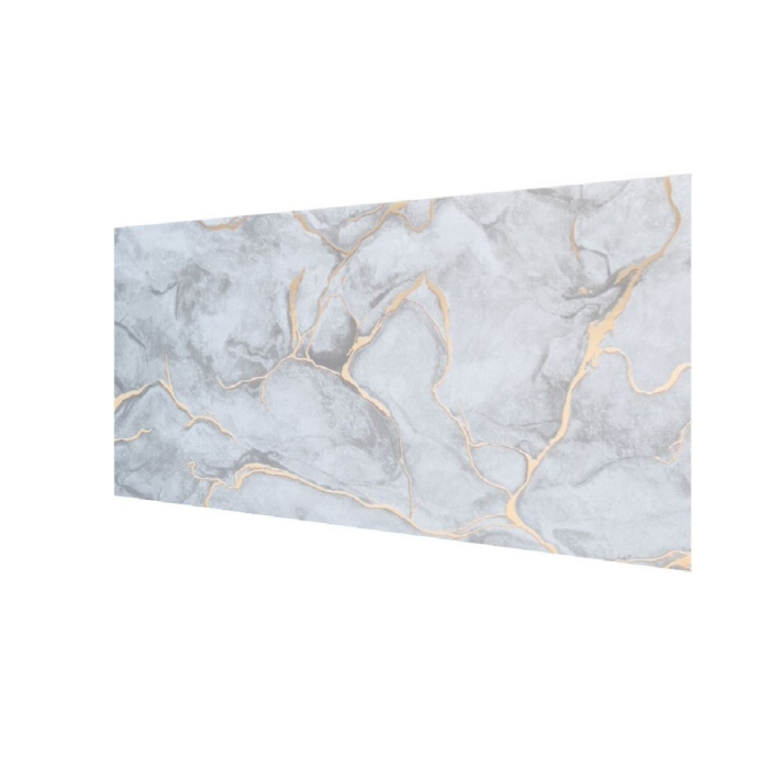 Set 6 panouri decorative autoadezive cu folie de aluminiu, efect marmura,  suprafata acoperita 1.08 m², Naimeed D7106, 60x30 cm, Gri [3]