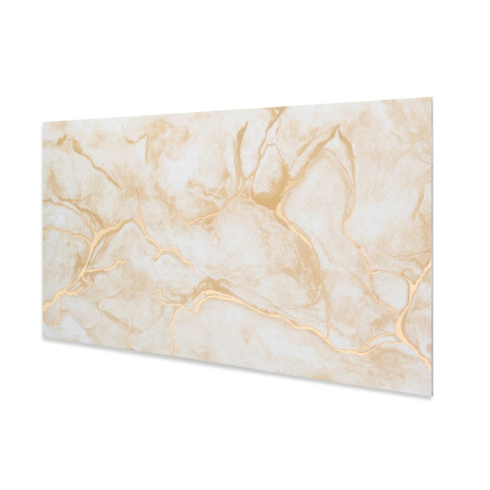 Set 6 panouri decorative autoadezive cu folie de aluminiu, efect marmura,  suprafata acoperita 1.08 m², Naimeed D7107, 60x30 cm, Crem [3]