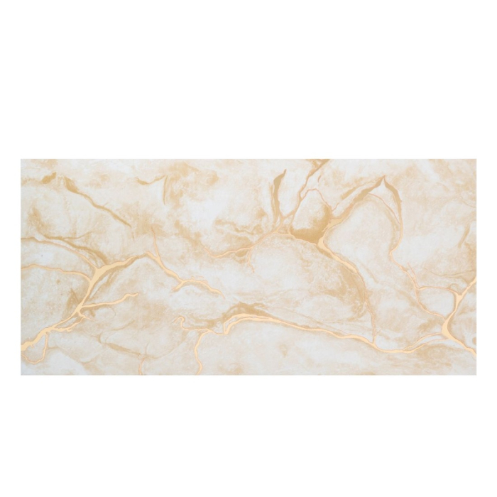 Set 6 panouri decorative autoadezive cu folie de aluminiu, efect marmura,  suprafata acoperita 1.08 m², Naimeed D7107, 60x30 cm, Crem [2]
