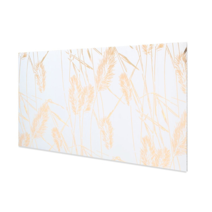 Set 6 panouri decorative autoadezive cu folie de aluminiu, efect marmura,  suprafata acoperita 1.08 m², Naimeed D7109, 60x30 cm, Alb [3]