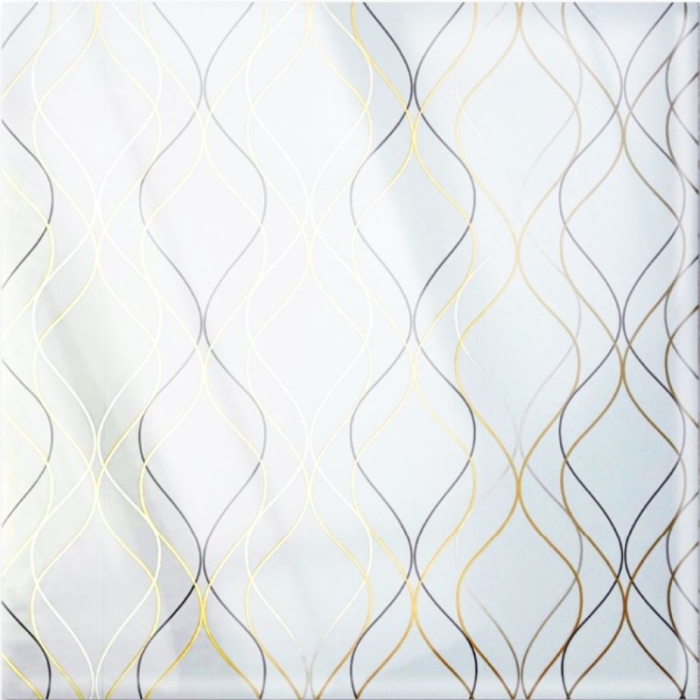 Set 6 panouri decorative autoadezive cu folie de aluminiu, efect marmura, suprafata acoperita 1.08 m², Naimeed D7110, 60x30 cm, Alb [4]