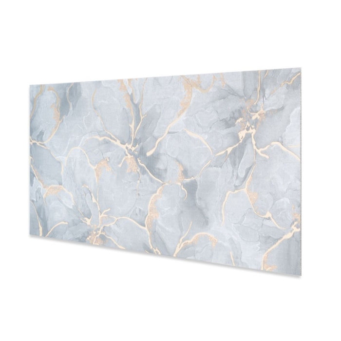 Set 6 panouri decorative autoadezive cu folie de aluminiu, efect marmura,  suprafata acoperita 1.08 m², Naimeed D7111, 60x30 cm, Gri [3]