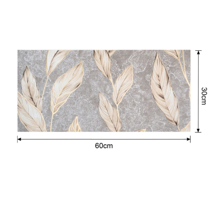 Set 6 panouri decorative autoadezive cu folie de aluminiu, efect marmura, suprafata acoperita 1.08 m², Naimeed D7114, 60x30 cm, Gri [10]